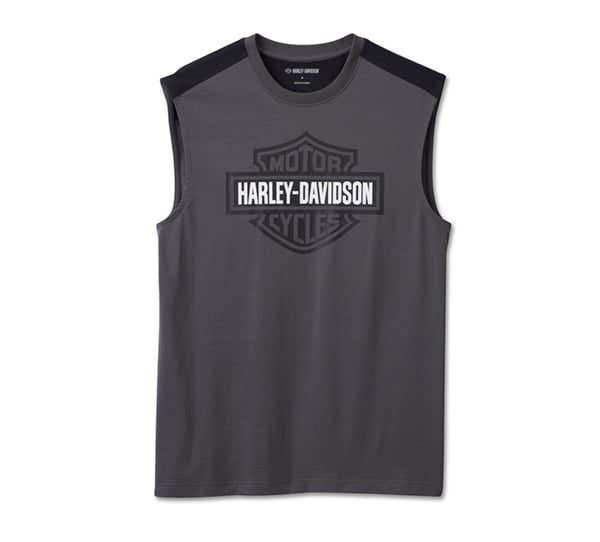 HARLEY-DAVIDSON MENS SIZZLING BAR & SHIELD MUSCLE TANK