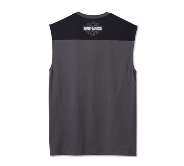 HARLEY-DAVIDSON MENS SIZZLING BAR & SHIELD MUSCLE TANK