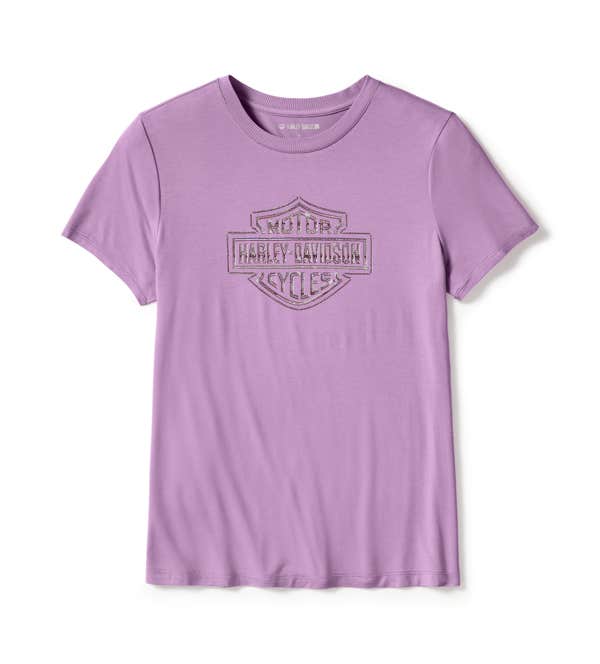 HARLEY-DAVIDSON WOMENS ESSENTIAL BLING CREW NECK TEE
