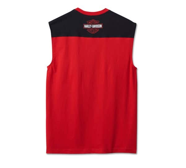 HARLEY-DAVIDSON MENS SIZZLING BAR & SHIELD MUSCLE TANK