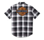 HARLEY-DAVIDSON MENS BAR & SHIELD WRINKLE RESISTANT SHORT SLEEVE SHIRT