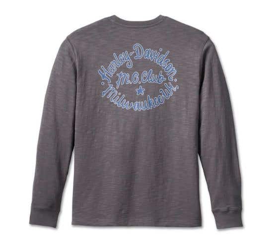 HARLEY-DAVIDSON MENS CLUB CREW LONG SLEEVE TEE