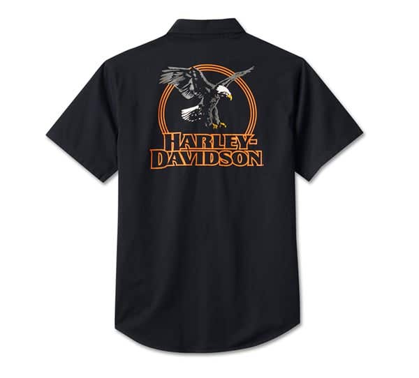 HARLEY-DAVIDSON MENS RISING EAGLE SHORT SLEEVE SHIRT