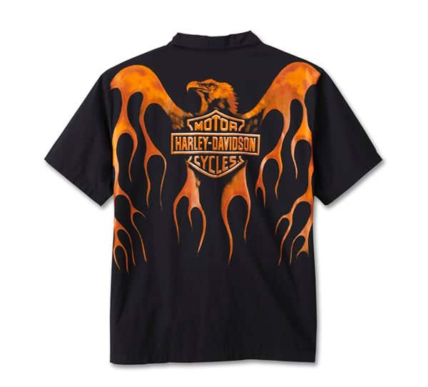 HARLEY-DAVIDSON BURNING EAGLE SHORT SLEEVE SHIRT