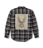 HARLEY-DAVIDSON WOMENS PATCH WOVEN LONG SLEEVE SHIRT