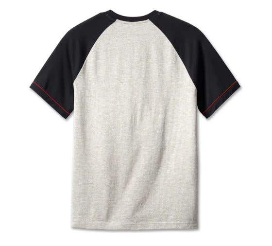 HARLEY-DAVIDSON MENS VINTAGE SPIRIT RAGLAN TEE - COLORBLOCK