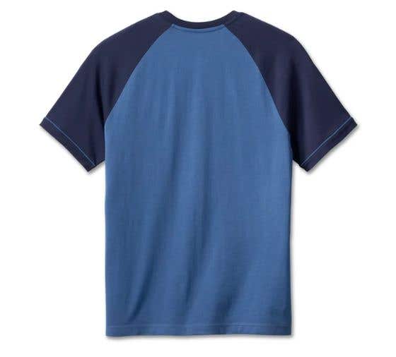 HARLEY-DAVIDSON MENS VINTAGE SPIRIT RAGLAN TEE - COLORBLOCKED