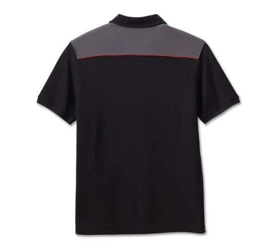 HARLEY-DAVIDSON MENS BAR & SHIELD POLO - COLORBLOCKED