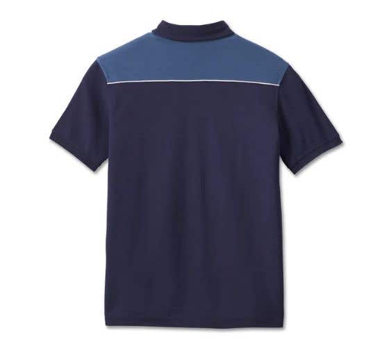 HARLEY-DAVIDSON MENS BAR & SHIELD POLO - COLORBLOCKED