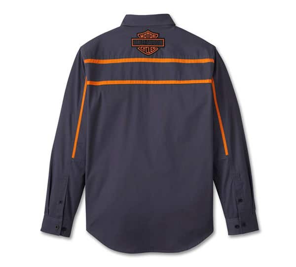 HARLEY-DAVIDSON MENS RACE STRIPES LONG SLEEVE SHIRT