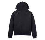 HARLEY-DAVIDSON WOMENS STUDDED OUT PULL OVER HOODIE