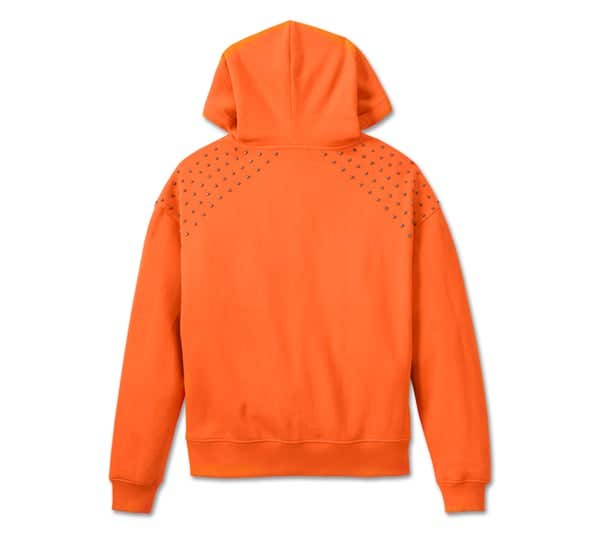HARLEY-DAVIDSON WOMENS STUDDED OUT PULL OVER HOODIE