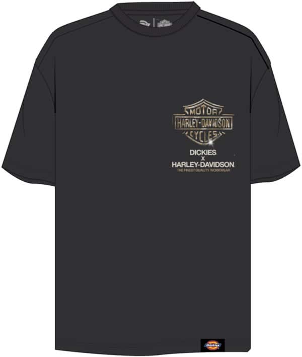 HARLEY-DAVIDSON MENS DICKIES X HD HEAVYWEIGHT FLAMING EAGLE TEE