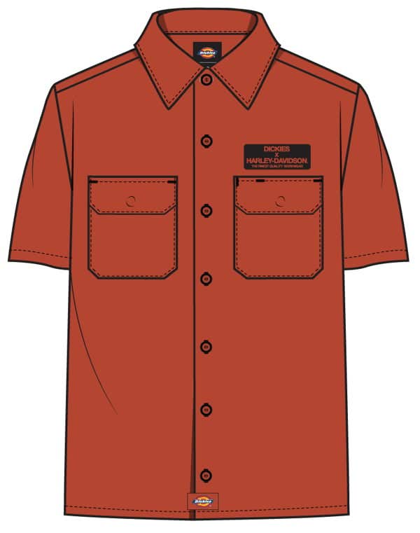 HARLEY-DAVIDSON MENS DICKIES X H-D EAGLE SS WORK SHIRT