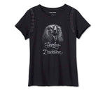 HARLEY-DAVIDSON WOMENS MONUMENT VALLEY EMBELLISHED TEE