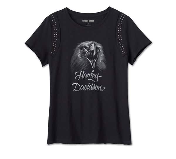 HARLEY-DAVIDSON WOMENS MONUMENT VALLEY EMBELLISHED TEE