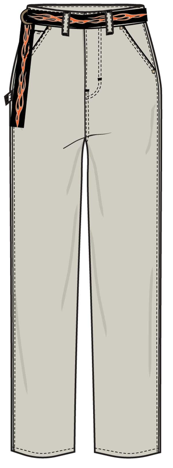 HARLEY-DAVIDSON WOMENS DICKIES X H-D FLEX FIT DOUBLE POCKET CARPENTER PANT W/ FLAME BELT