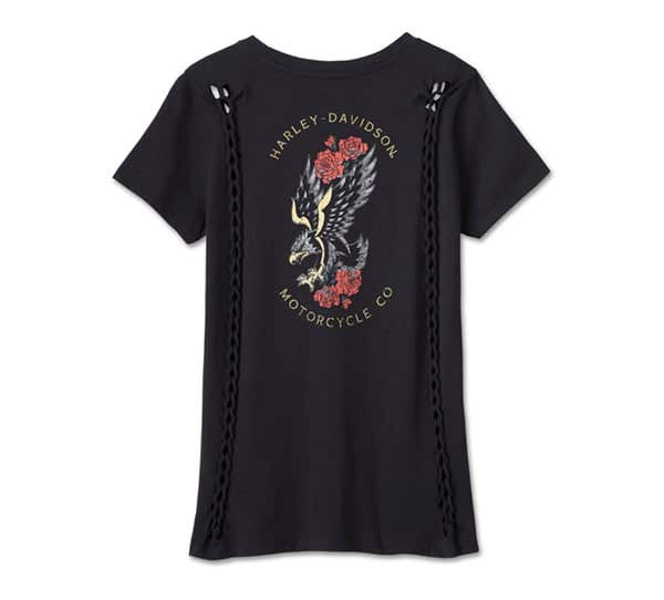 HARLEY-DAVIDSON WOMENS AMERICAN TRADITIONAL RIP & REPAIR TEE