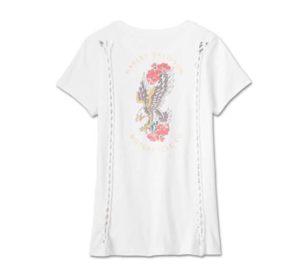 HARLEY-DAVIDSON WOMENS AMERICAN TRADITIONAL RIP & REPAIR TEE