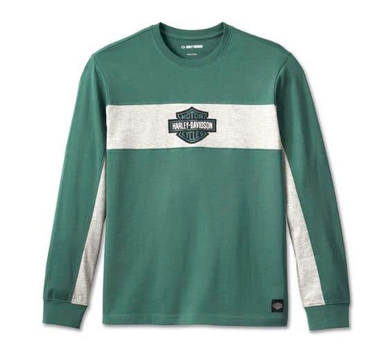HARLEY-DAVIDSON MENS RACING BAR & SHIELD TEE - COLORBLOCKED
