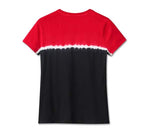 HARLEY-DAVIDSON WOMENS RED HANDED DIP DYE TEE