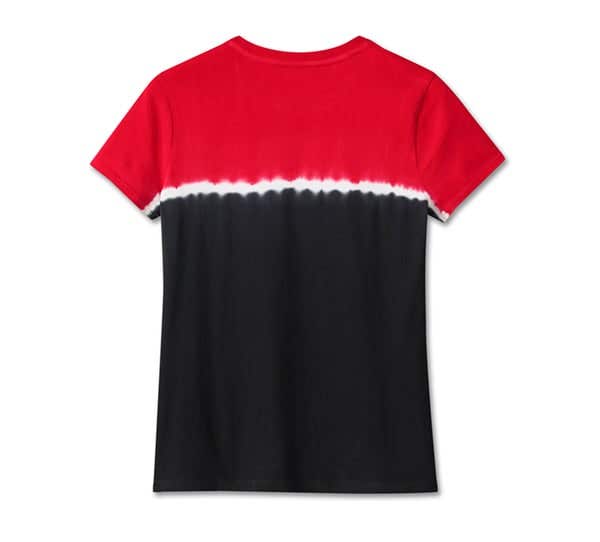 HARLEY-DAVIDSON WOMENS RED HANDED DIP DYE TEE