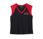 HARLEY-DAVIDSON WOMENS SIZZLING BAR & SHIELD CROPPED TEE