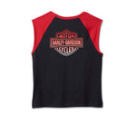 HARLEY-DAVIDSON WOMENS SIZZLING BAR & SHIELD CROPPED TEE