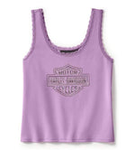 HARLEY-DAVIDSON WOMENS ESSENTIAL BLING LACE TRIM TANK