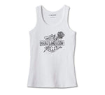 HARLEY-DAVIDSON WOMENS ROSE BAR & SHIELD TANK