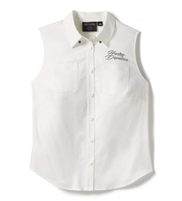 HARLEY-DAVIDSON WOMENS ESSENTIAL BLING BUTTON FRONT TANK