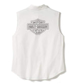 HARLEY-DAVIDSON WOMENS ESSENTIAL BLING BUTTON FRONT TANK