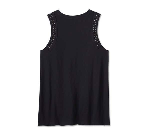 HARLEY-DAVIDSON WOMENS KING COBRA EMBELLISHED MUSCLE TANK