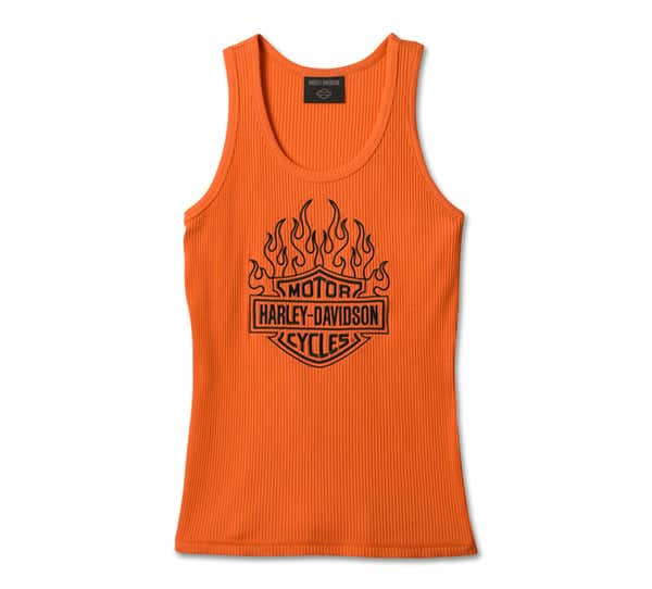 HARLEY-DAVIDSON WOMENS FUEL TO FLAMES RIBBED TANK