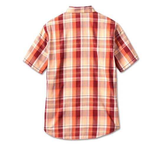 HARLEY-DAVIDSON MENS BAR & SHIELD PLAID SHIRT - YD PLAID