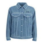 HARLEY-DAVIDSON WOMENS STUDDED OUT EMBELLISHED DENIM JACKET