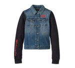 HARLEY-DAVIDSON WOMENS CRIMSON BIRD JEAN JACKET