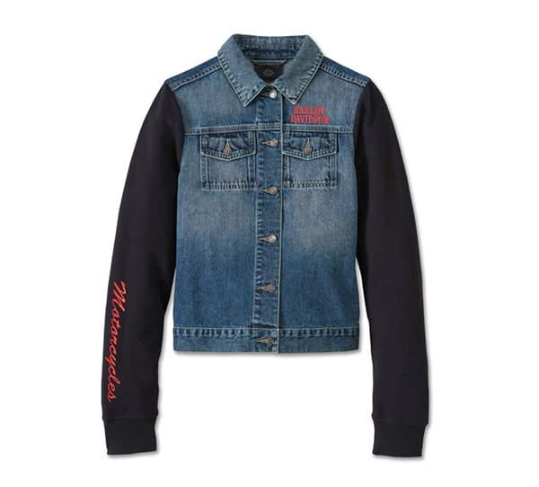 HARLEY-DAVIDSON WOMENS CRIMSON BIRD JEAN JACKET