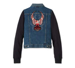 HARLEY-DAVIDSON WOMENS CRIMSON BIRD JEAN JACKET