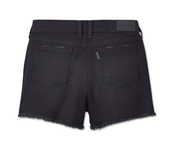 HARLEY-DAVIDSON WOMENS HIGH RISE DENIM SHORTS