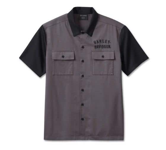 HARLEY-DAVIDSON MENS STAPLE COLORBLOCK SHIRT