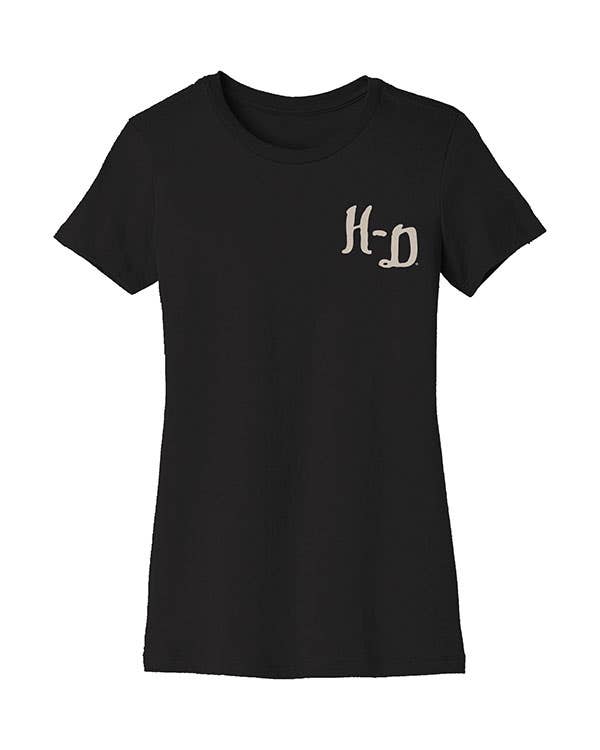 HARLEY-DAVIDSON WOMENS FOREVER ROSES BACK PRINT TEE