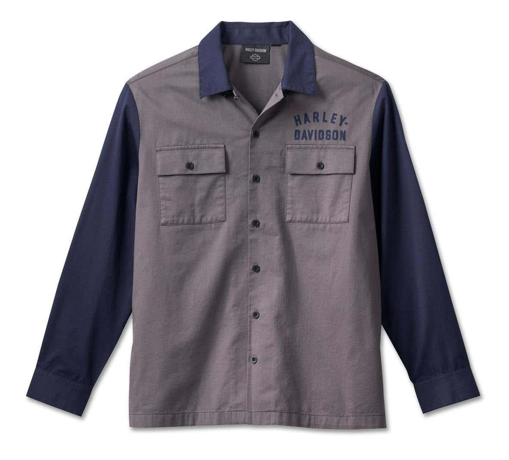 HARLEY-DAVIDSON MENS RACING COLORBLOCK SHIRT
