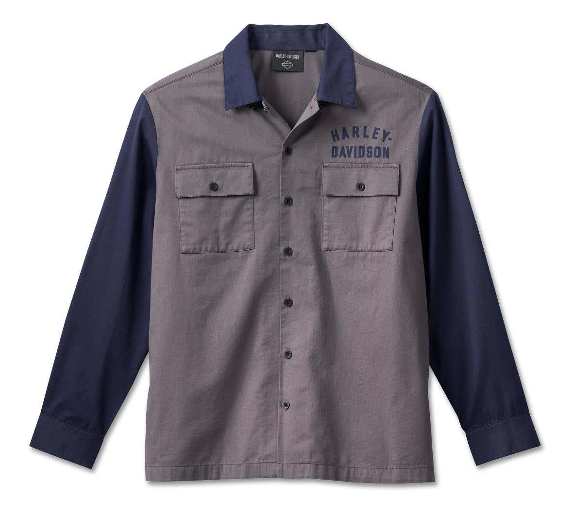 HARLEY-DAVIDSON MENS RACING COLORBLOCK SHIRT