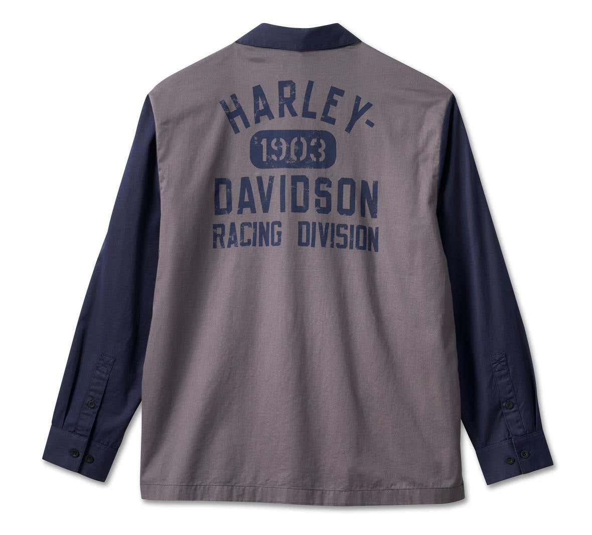 HARLEY-DAVIDSON MENS RACING COLORBLOCK SHIRT