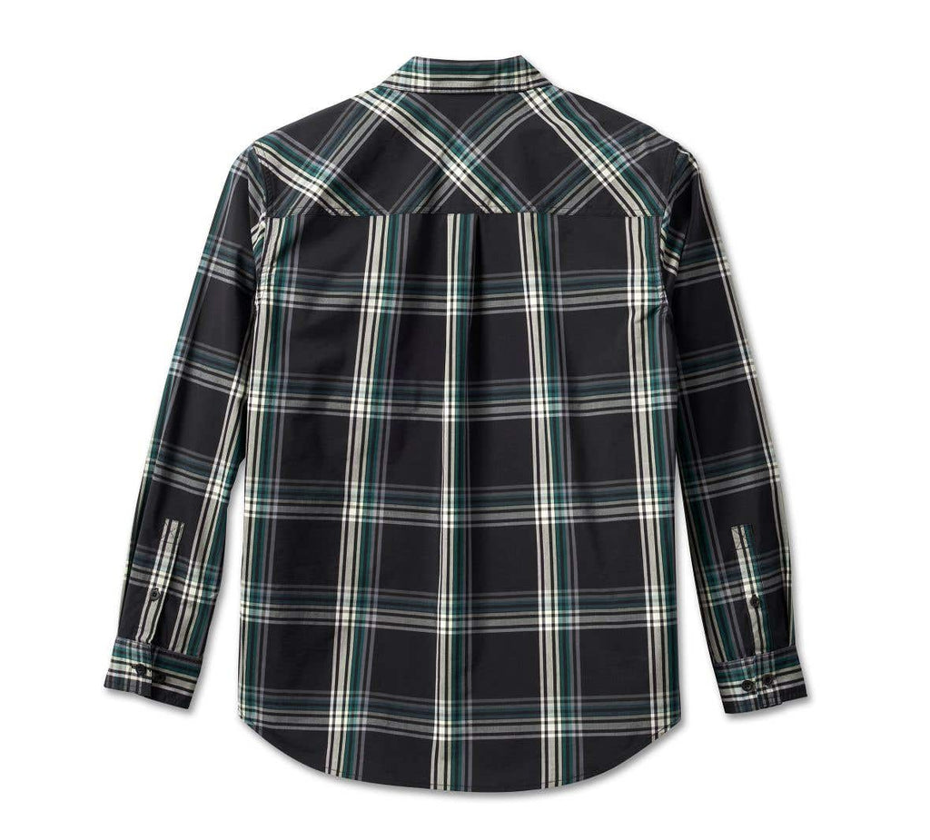 HARLEY-DAVIDSON MENS CLASSIC BAR & SHIELD PLAID SHIRT