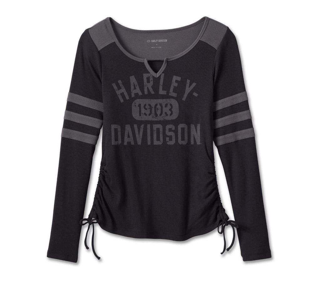 HARLEY-DAVIDSON WOMENS RACE HER LONG SLEEVE KNIT TOP
