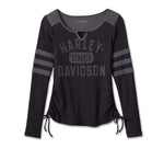 HARLEY-DAVIDSON WOMENS RACE HER LONG SLEEVE KNIT TOP