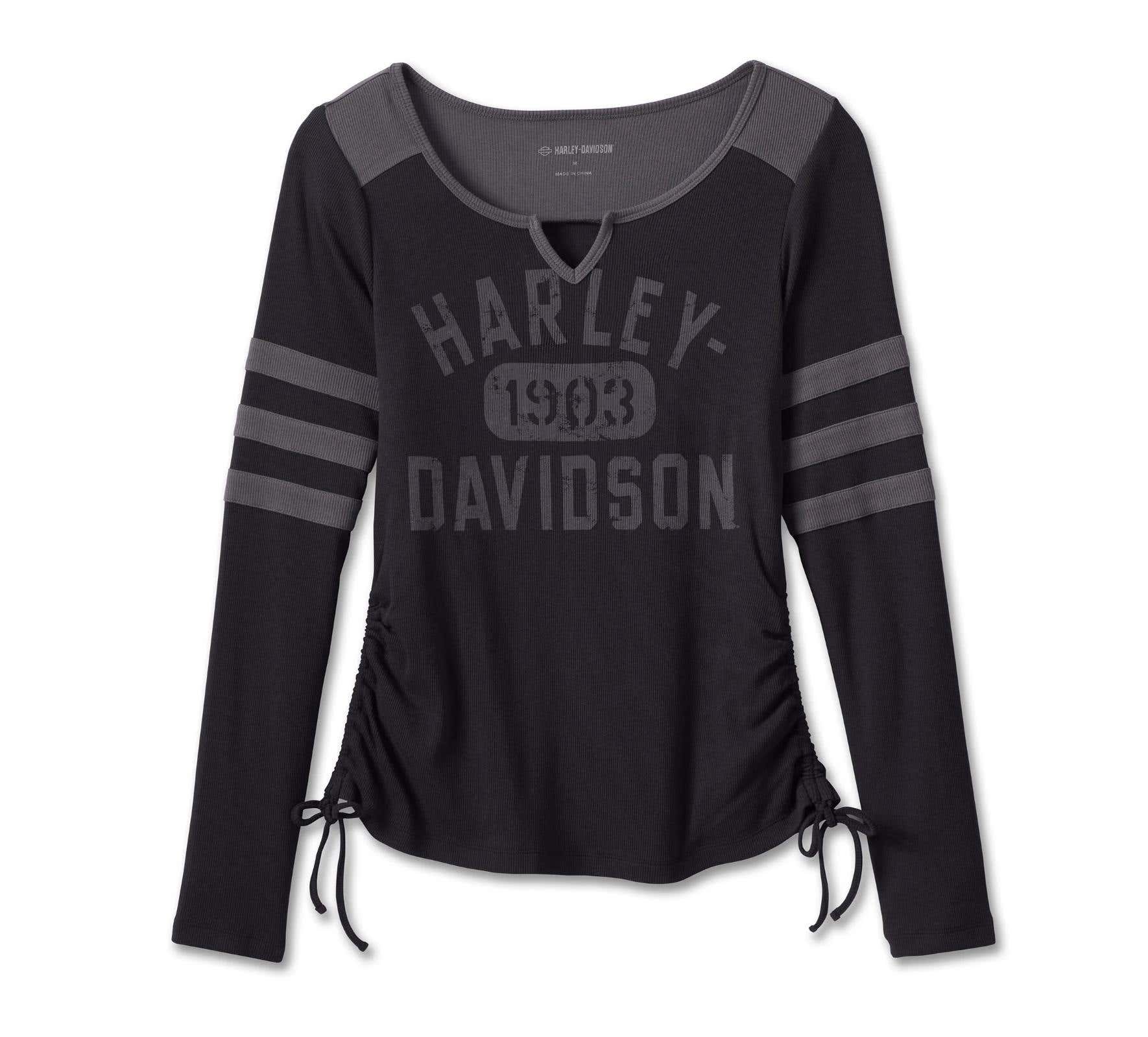 HARLEY-DAVIDSON WOMENS RACE HER LONG SLEEVE KNIT TOP
