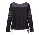 HARLEY-DAVIDSON WOMENS RACE HER LONG SLEEVE KNIT TOP